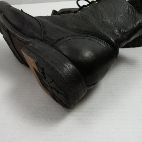 FRYE Sutton Engineer Black Lace up Boots 11 - Picture 11 of 11